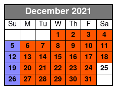 1-Hour Everglades Intro Tour December Schedule