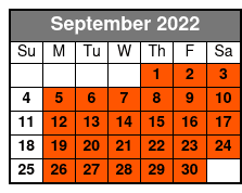 Orlando Airboat Eco Tours September Schedule