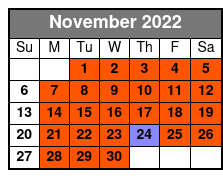 Orlando Airboat Eco Tours November Schedule