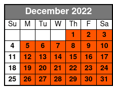 Orlando Airboat Eco Tours December Schedule