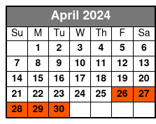 2-Day Pass April Schedule