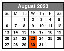 Clearwater Beach Day Trip from Orlando with Deep Sea Fishing August Schedule