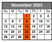 Clearwater Beach Day Trip from Orlando with Deep Sea Fishing November Schedule