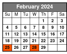 5-Hour City Tour -No Boat Ride February Schedule