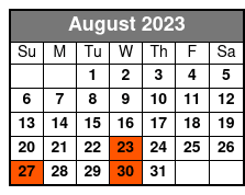Orlando City Sightseeing Tour August Schedule