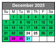 1-Hour Evening Airboat Ride December Schedule