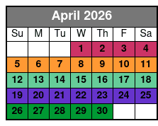 1-Hour Evening Airboat Ride April Schedule