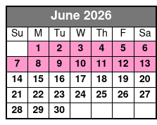1-Hour Evening Airboat Ride June Schedule