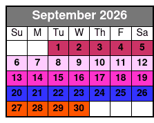 1-Hour Evening Airboat Ride September Schedule