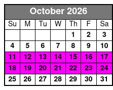 1-Hour Evening Airboat Ride October Schedule