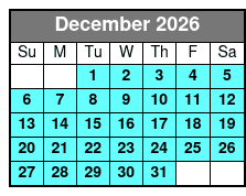 1-Hour Evening Airboat Ride December Schedule