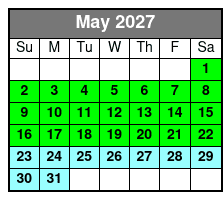 1-Hour Evening Airboat Ride May Schedule