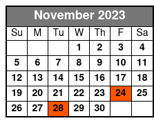 1-Hour Airboat Wild Florida November Schedule
