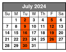 1-Hour Airboat Wild Florida July Schedule