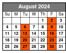 1-Hour Airboat Wild Florida August Schedule