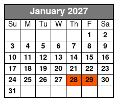 1-Hour Airboat Wild Florida January Schedule