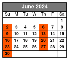 1 Hour-Airboat Boggy Creek June Schedule
