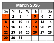 1 Hour-Airboat Boggy Creek March Schedule