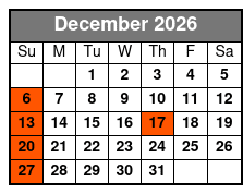 1 Hour-Airboat Boggy Creek December Schedule