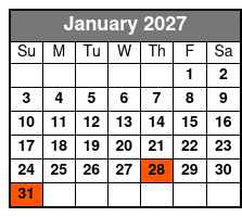 1 Hour-Airboat Boggy Creek January Schedule