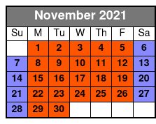 Crayola Experience November Schedule