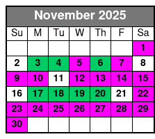 The Orlando Eye (T) November Schedule