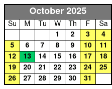 3 Attraction Combo (S) October Schedule