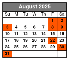 2 Attraction Combo (P) August Schedule