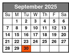 The Orlando Eye + Sea Life (P) September Schedule