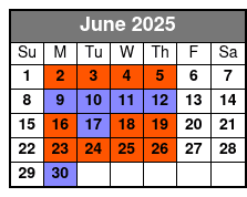 Sips in the Sky (S) June Schedule