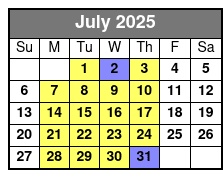 Sips in the Sky (S) July Schedule