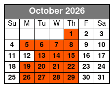 The Orlando Eye (T) October Schedule