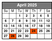 Sea Screamer Boat at the Beach April Schedule