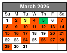 Madame Tussauds + Sea Life (P) March Schedule