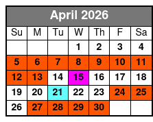 Madame Tussauds + Sea Life (P) April Schedule