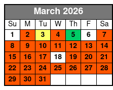 Madame Tussauds Ticket (T) March Schedule