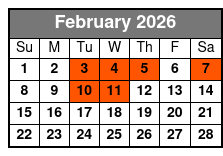 3 Attraction Combo Ticket (T) February Schedule