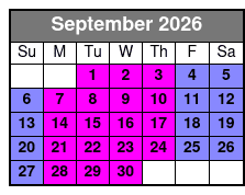 Madame Tussauds Ticket (S) September Schedule