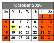 Madame Tussauds Ticket (S) October Schedule