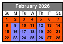 2 Attraction Combo Ticket (S) February Schedule