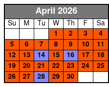 2 Attraction Combo Ticket (S) April Schedule