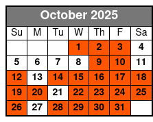 Madame Tussauds Ticket (P) October Schedule