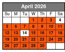 Madame Tussauds Ticket (P) April Schedule