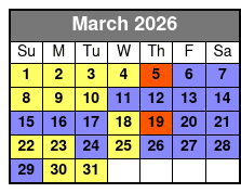 3 Attraction Combo Ticket (S) March Schedule