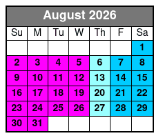 3 Attraction Combo Ticket (S) August Schedule
