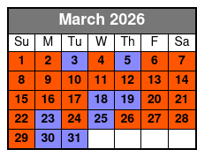 Madame Tussauds + Sea Life (S) March Schedule