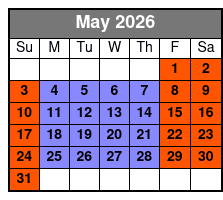 Madame Tussauds + Sea Life (S) May Schedule