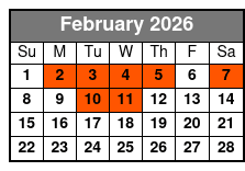 2 Attraction Combo Ticket (P) February Schedule