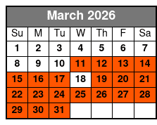 2 Attraction Combo Ticket (P) March Schedule
