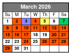 Madame Tussauds + Sea Life (T) March Schedule